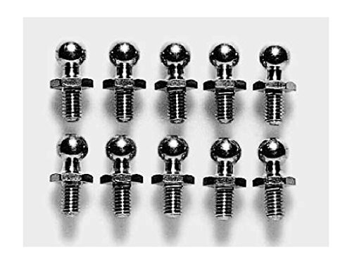 Tamiya 300050592 - DF-02 Kugelkopf M3 (10), 5 mm, Silber von Tamiya