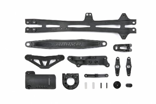 Tamiya 300051319 - TT01E/R/D D-Teile Akku-/Motorhalter, Schwarz von TAMIYA