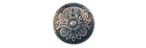 1 Silver Flower Stamped Steel Round Concho by Tandy Leather von Tandy Leather