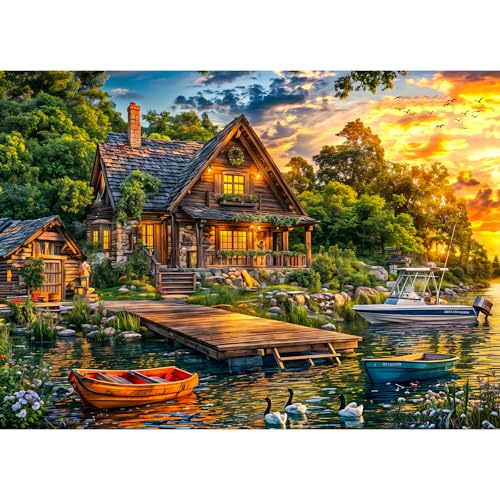TangComplete Puzzle 1000 Teile für Erwachsene und Kinder, Impossible Game, Puzzles-Geschenk, Clevere Rätsel, Puzzles Farbenfrohes, Puzzle mit Ferienhäuser-Motiv TangComplete Puzzle 1000 Teile für Erwachsene und Kinder, Impossible Game, Puzzles-Geschenk, Clevere Rätsel, Puzzles Farbenfrohes, Puzzle mit Ferienhäuser-Motiv von TangComplete