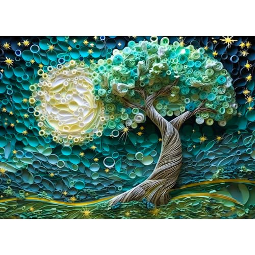 TangComplete Puzzle 1000 Teile für Erwachsene und Kinder, Impossible Game, Puzzles-Geschenk, Clevere Rätsel, Puzzles Farbenfrohes, Puzzle mit Baum des Lebens-Motiv von TangComplete