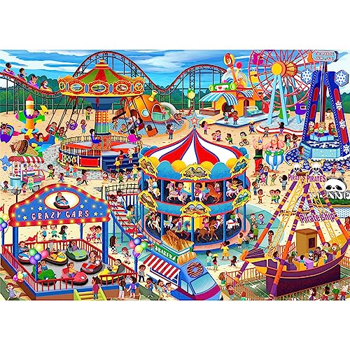TangComplete Puzzle 1000 Teile für Erwachsene und Kinder, Impossible Game, Puzzles-Geschenk, Clevere Rätsel, Puzzles Farbenfrohes, Puzzle mit Vergnügungspark-Motiv von TangComplete