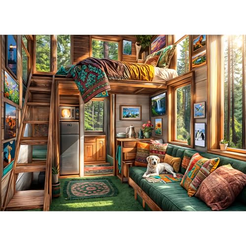 TangComplete Puzzle 1000 Teile für Erwachsene und Kinder, Impossible Game, Puzzles-Geschenk, Clevere Rätsel, Puzzles Farbenfrohes, Puzzle mit Waldhaus-Motiv TangComplete Puzzle 1000 Teile für Erwachsene und Kinder, Impossible Game, Puzzles-Geschenk, Clevere Rätsel, Puzzles Farbenfrohes, Puzzle mit Waldhaus-Motiv von TangComplete