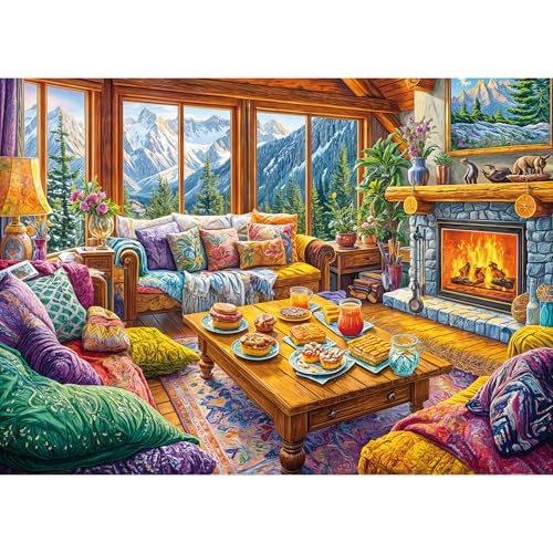 TangComplete - Warmes Zuhause - Puzzles für Erwachsene 1000 Teile Puzzles für Erwachsene Herausfordernde Puzzlespiele, Puzzles 1000 Teile für Erwachsene, Schwierige harte Puzzles für Erwachsene von TangComplete