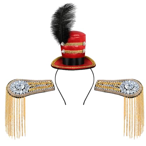 Mini-Zylinderhut, Zirkushut, Kostüm, Stirnband, Fascinator für Zirkus, Teeparty, Halloween, Karneval, Karneval, Weihnachten Kostüm Mini-Zylinderhut, Zirkushut, Kostüm, Stirnband, Fascinator für Zirkus, Teeparty, Halloween, Karneval, Karneval, Weihnachten Kostüm von Tanganan