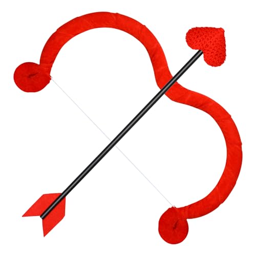 Tanganan Amor Mini Bogen Pfeil Set, Halloween Valentinstag Rot Amor Kostüm Cosplay Zubehör Foto Requisiten Party Spielbedarf Tanganan Amor Mini Bogen Pfeil Set, Halloween Valentinstag Rot Amor Kostüm Cosplay Zubehör Foto Requisiten Party Spielbedarf von Tanganan
