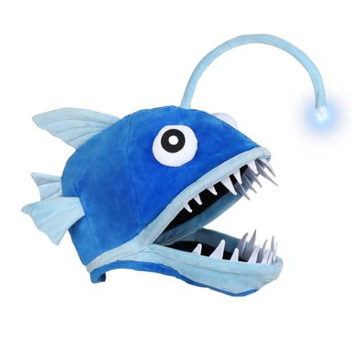 Tanganan Fischmaske, Kostüm, Neuheit, Halloween-Maske, Karnevalskostüm, Party, Tierkopfmaske, leuchtende Laterne, Fischkopfabdeckung für Erwachsene und Kinder Tanganan Fischmaske, Kostüm, Neuheit, Halloween-Maske, Karnevalskostüm, Party, Tierkopfmaske, leuchtende Laterne, Fischkopfabdeckung für Erwachsene und Kinder von Tanganan