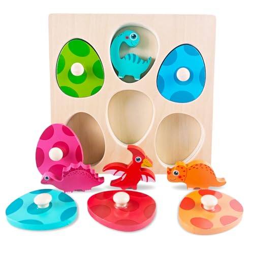 Holzpuzzle ab 1 Jahr, Baby Montessori Holzspielzeug Dino Eier für 1 2 3 Jahre Mädchen und Jungen, Kinder Greifpuzzle, Sortierspiel, Motorikspielzeug, Geburztag Weihnacht Ostern Geschenk Holzpuzzle ab 1 Jahr, Baby Montessori Holzspielzeug Dino Eier für 1 2 3 Jahre Mädchen und Jungen, Kinder Greifpuzzle, Sortierspiel, Motorikspielzeug, Geburztag Weihnacht Ostern Geschenk von Tangdudu