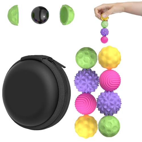 Tangdudu 8 Stück Magnetische Fidget Toys, Magnetkugeln Stressball Silikon Sensorik Spielzeug, Magnetische Anziehungskraft Stress Bälle mit Silikonhülle, Sensory Toy Tangdudu 8 Stück Magnetische Fidget Toys, Magnetkugeln Stressball Silikon Sensorik Spielzeug, Magnetische Anziehungskraft Stress Bälle mit Silikonhülle, Sensory Toy von Tangdudu