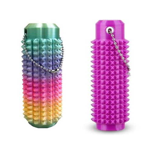 Tangdudu Little Ouchies Pain Fidget, Spiky Grippie Stim Keychain, Portable Pocket Mini Fidget Toys Erwachsene, Anxiety Relief Anti Stress Spielzeug für Kinder und Erwachsene (2pcs) von Tangdudu