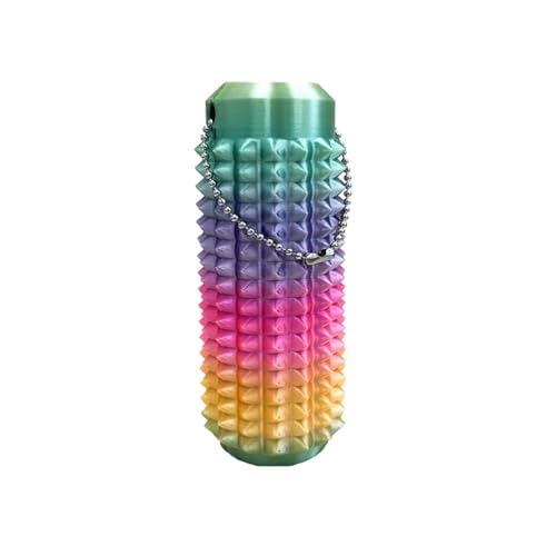 Tangdudu Little Ouchies Pain Fidget, Spiky Grippie Stim Keychain, Portable Pocket Mini Fidget Toys Erwachsene, Anxiety Relief Anti Stress Spielzeug für Kinder und Erwachsene (Regenbogen) von Tangdudu