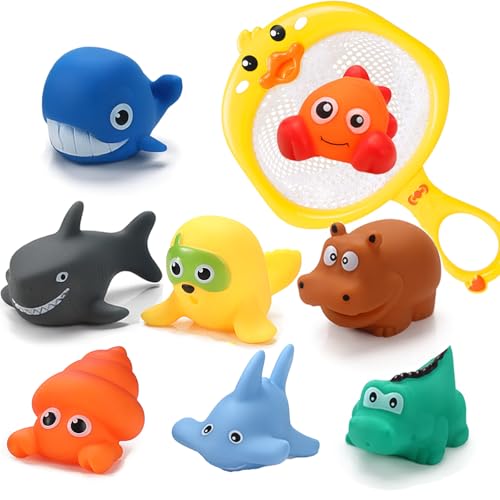 Tangdudu Ohne Loch Badespielzeug Baby ab 1 2 3 4 Jahr, Wasserspielzeug Kinder, Badewannenspielzeug, Baby Pool Spielzeug, schwimmendes Badespielzeug aus Gummi von Tangdudu