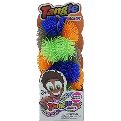 TANGLE Jr Hairy (Blau/Grün/Orange),Echtes Fidget Toys Sensory Toy,Twisty Fidget Toy Tangle Fidgets für Kinder und Erwachsene,Zappelspielzeug für die Schule,Geschenk für Jugendliche und Erwachsene von Tangle