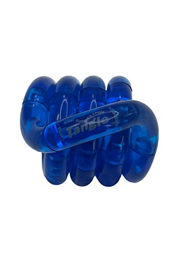TANGLE Jr Translucent (Blau) - Echtes Fidget Toys Sensorisches Spielzeug - Twisty Fidget Toy Tangle Fidgets für Kinder und Erwachsene - Fidget Toy für Schule - Geschenk für Teenager und Erwachsene von Tangle