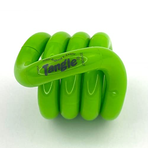Tangle Jr. Classic – Grün – Fidget-Spielzeug für Kinder – verdrehtes sensorisches Spielzeug – in offizieller Box von Tangle