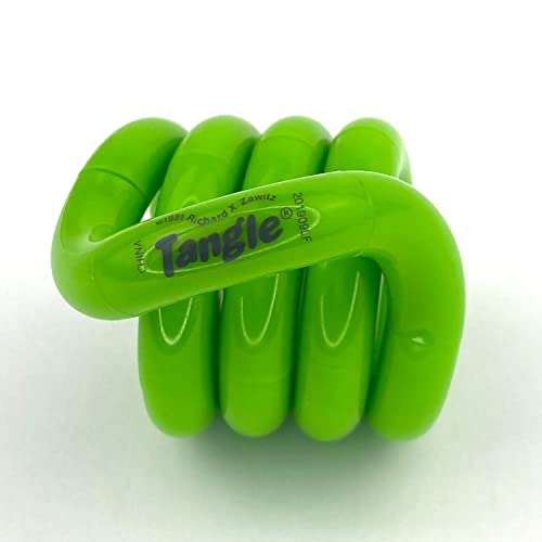 Tangle Jr. Solid Green Echtes Fidget Spielzeug für Kinder und Erwachsene von Tangle