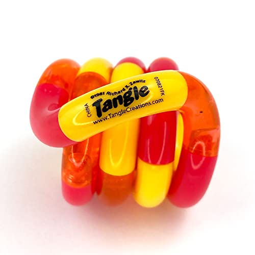 TANGLE Jr Classic (Cherry) - Echtes Fidget Toys Sensory Toy - Twisty Fidget Toy Tangle Fidgets für Kinder und Erwachsene - Fidget Toy für Schule - Geschenk für Jugendliche und Erwachsene von Tangle