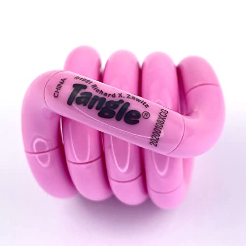 Tangle Jr. Classic – Pink – Fidget-Spielzeug für Kinder – verdrehtes sensorisches Spielzeug – in offizieller Box von Tangle