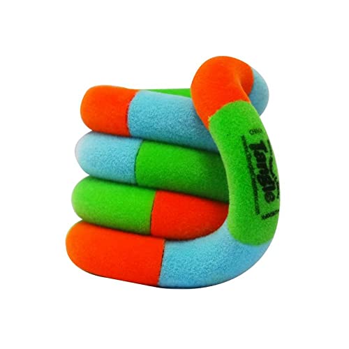 Tangle Jr. Fuzzies – Orange/Grün/Blau – Fidget-Spielzeug für Kinder – verdrehtes sensorisches Spielzeug – in offizieller Box von Tangle