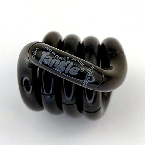Tangle Jr. Solid Black - Genuine Tangle Fidget Toy for Kids and Adults von Tangle