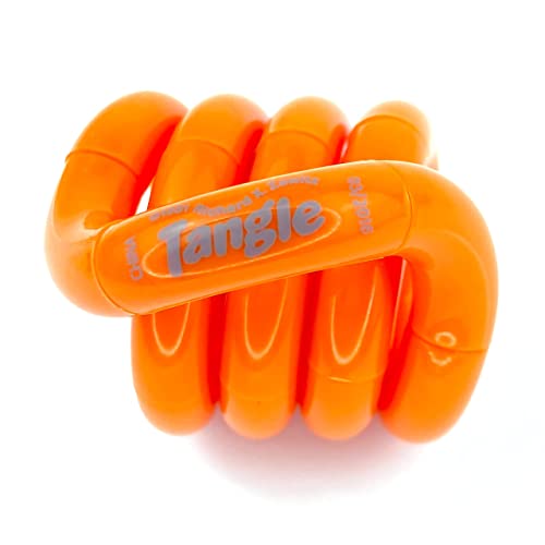 Tangle Jr. Solid Orange – echtes Fidget – Fidget Spielzeug für Kinder und Erwachsene von Tangle