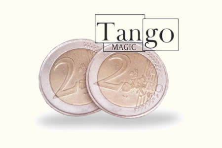 Double Sided Coin (2 Euro w/DVD) by Tango - Trick (E0027) von Tango Magic