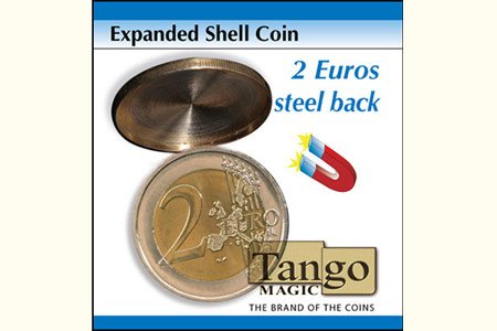 Expanded Shell Coin - (2 Euro, Steel Back w/DVD) by Tango Magic - Trick (E0065) von Tango Magic