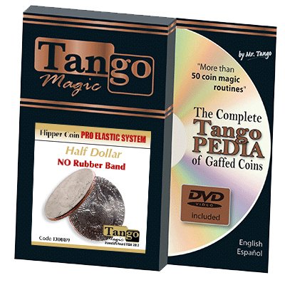 Flipper Coin Pro Elastic System (Half Dollar DVD w/Gimmick)(D0089) by Tango - Trick von Tango Magic