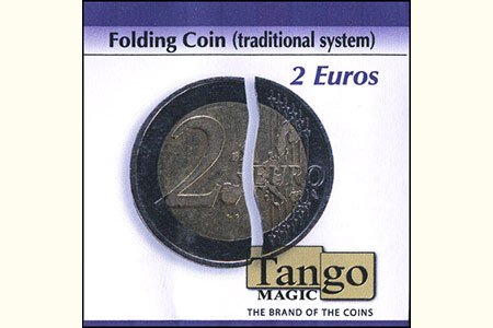 Folding Coin - 2 Euros (Traditional w/DVD) by Tango Magic - Trick (E0064) von Tango Magic