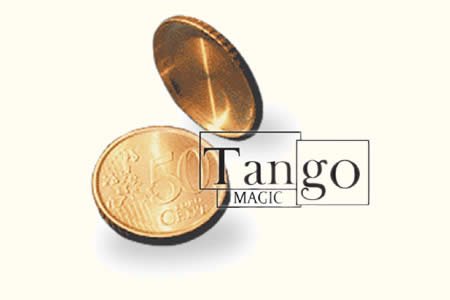 Expanded Shell Coin (50 Cent Euro, Steel Back w/DVD) by Tango Magic - Trick (E0005) von Tango Magic
