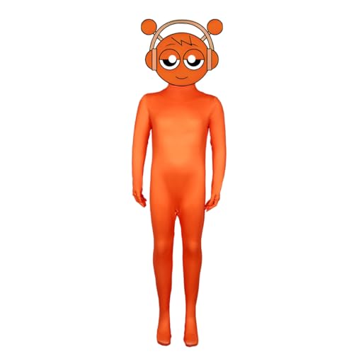 Tangsenyu Halloween-Sprunki-Kostüm für Kinder, Musikspiel, Overall, Ganzkörper-Outfit, 2-teiliges Set Tangsenyu Halloween-Sprunki-Kostüm für Kinder, Musikspiel, Overall, Ganzkörper-Outfit, 2-teiliges Set von Tangsenyu