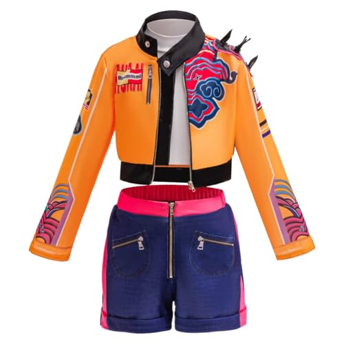 Tangsenyu Rumi-Kostüm für Kinder, Pop-Sänger-Kostüm, bestehend aus Jacke, T-Shirt und Shorts Tangsenyu Rumi-Kostüm für Kinder, Pop-Sänger-Kostüm, bestehend aus Jacke, T-Shirt und Shorts von Tangsenyu
