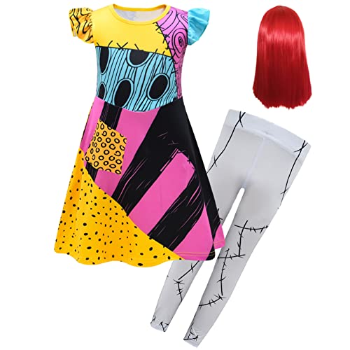 Tangsenyu Sally Costume Kids, Girls Sally Nightmare Christmas Dress With Wig and Leggings Tangsenyu Sally Costume Kids, Girls Sally Nightmare Christmas Dress With Wig and Leggings von Tangsenyu
