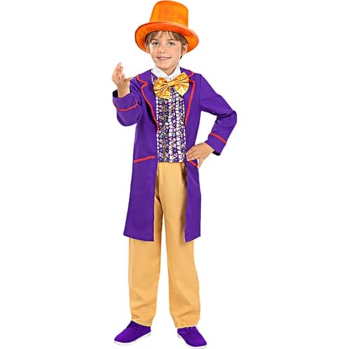 Tangsenyu Willy Wonka Kostüm für Kinder, Schokoladenfabrik, für Kinder, Welttag des Buches Tangsenyu Willy Wonka Kostüm für Kinder, Schokoladenfabrik, für Kinder, Welttag des Buches von Tangsenyu