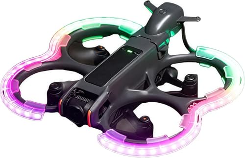 Tangxi Propellers Chutz Schutz für Avata 2, RGB Bunte Lampen Schirm, Anti-Kollision Prop Stoßstange Schutzhülle Ring, Leuchtendes Drohnen Zubehör von Tangxi
