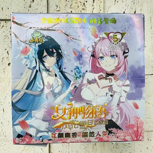 Goddess Story TCG, Anime Booster Box Spielkarten, SSR Collection Spielkarten, Tischspielzeug, 160 Stück Box (Serie 5 Offline-Version) von Tanha