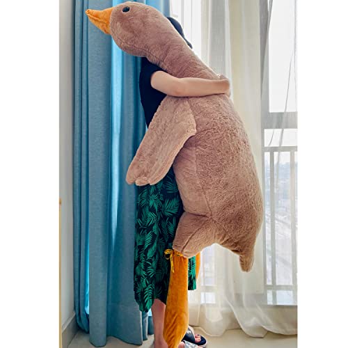 Tanha Gans Kuscheltier, Kuscheltier Gans, XXL Kuscheltier Plushie, Kawaii Kuscheltier Plush, Ente Kuscheltier, Großes Gänse-Stofftier (Braun., 190cm) von Tanha