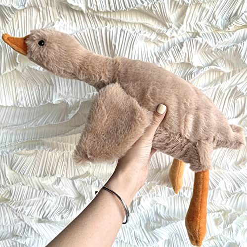 Tanha Gans Kuscheltier, Kuscheltier Gans, Kuscheltier Plushie, Kawaii Kuscheltier Plush, Ente Kuscheltier, Großes Gänse-Stofftier (Braun., 49cm) von Tanha