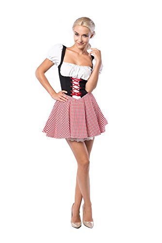 Tannhäuser 2679692 Dirndl Eva Kostüm, Schwarz/rot, 46 von Tannhäuser