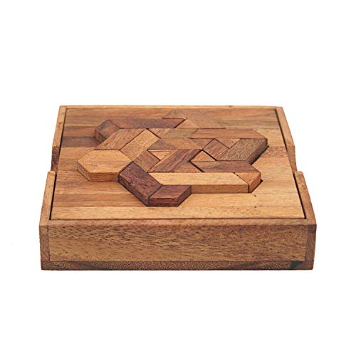 Tano - Hexiamond Puzzle, Holzspielzeug, Maße: 13,0 x 13,0 x 3,0 cm von Tano
