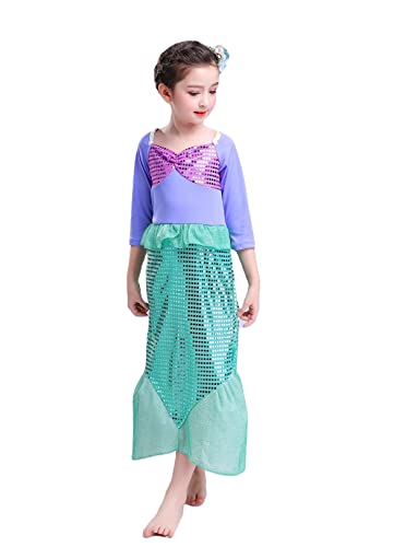 Tante Tina Meerjungfrau Kostüm für Mädchen - Kinderkostüm Nixe - Mermaid Costume - Rosa/Grün - Gr. L - 7 bis 9 Jahre von Tante Tina