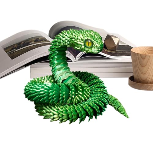3D-gedrucktes Schlangenspielzeug, artikuliertes Schlangenmodell, Realistische Schlangentiere Spielzeug-Schreibtischdekoration, Kreatives 3D-Tier-Schlangenmodell-Desktop-Ornament für Mädchen, Kinder, E 3D-gedrucktes Schlangenspielzeug, artikuliertes Schlangenmodell, Realistische Schlangentiere Spielzeug-Schreibtischdekoration, Kreatives 3D-Tier-Schlangenmodell-Desktop-Ornament für Mädchen, Kinder, E von Tanxemery