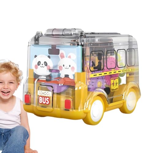 Coordi Spielzeug für den Schulbus, Schießauto | beleuchteter Schulbus, betrieben durch Friction Press and Go – bunte Getriebe, niedliches Fahrzeugspielzeug für die Schule, stimuliert die Kreativität Coordi Spielzeug für den Schulbus, Schießauto | beleuchteter Schulbus, betrieben durch Friction Press and Go – bunte Getriebe, niedliches Fahrzeugspielzeug für die Schule, stimuliert die Kreativität von Tanxemery