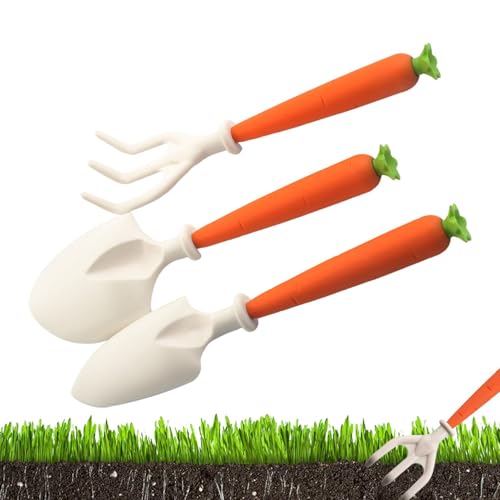 Gartengeräte-Set für Gartengeräte | Niedlicher Rechen, Schaufel, Karottengriff, Strand, Sandspielzeug, tragbares Garten-Spielzeug, robuste Bodenpflanzungswerkzeuge für Gartengeräte-Set für Gartengeräte | Niedlicher Rechen, Schaufel, Karottengriff, Strand, Sandspielzeug, tragbares Garten-Spielzeug, robuste Bodenpflanzungswerkzeuge für von Tanxemery