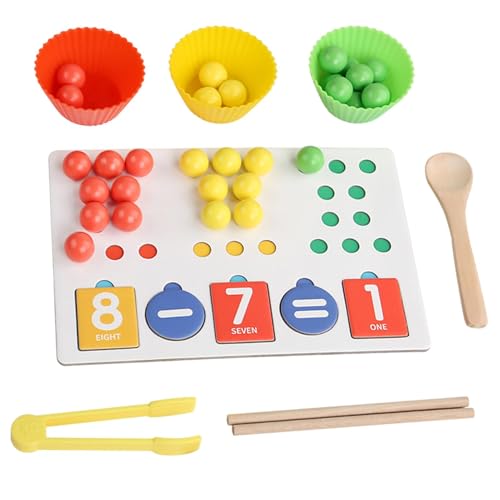 Mathematisches Perlenzählspielzeug für Kleinkinder, Mathematik-Spielzeug, Lernaktivitäten im Vorschule im Kindergarten, Stielzählspielzeug und Sortierspielzeug von Tanxemery