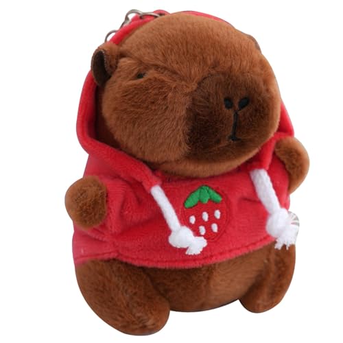 Plüschspielzeug Capybara Schlüsselanhänger, Schlüsselanhänger aus Plüsch, Capybara, Cartoon, Simulation, realistisches Capybara-Spielzeug, Wildtiere, Geschenk für Freunde und Kinder, rot, Se référer Plüschspielzeug Capybara Schlüsselanhänger, Schlüsselanhänger aus Plüsch, Capybara, Cartoon, Simulation, realistisches Capybara-Spielzeug, Wildtiere, Geschenk für Freunde und Kinder, rot, Se référer von Tanxemery