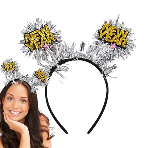 Silvester-Stirnband 2025, Silvester-Stirnband | Zubehör für Haarbänder, glückliches neues Jahr Kopfbedeckung für Frauen, Silvester-Stirnbänder 2025 für die Dekoration der Feiertage von Tanxemery