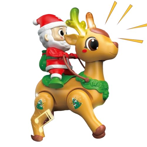 Tanxemery Bewegendes Spielzeug Für Babys - Hilft Beim Krabbeln Baby Musik Spielzeug,Leuchtende Santa Figur Frühes Lernspielzeug Für Kindergarten Krippe Bodenzeit von Tanxemery