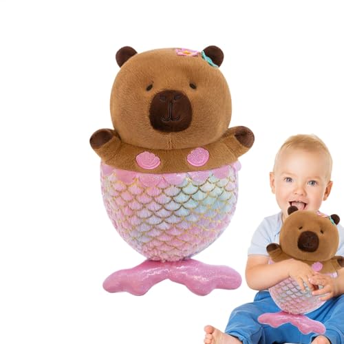Tanxemery Capybara aus Plüsch, Capybara-Plüschspielzeug | weiche Meerjungfrau, Capybara-Plüschtier zum Kuscheln, weiches Tier, Spielzeug, Capybara-Kissen von Tanxemery