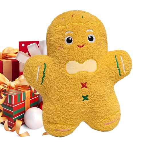Tanxemery Gingerbread Man Pluschtier | Lebkuchenmann Kuscheltier,Kuscheliger Spielbegleiter Für Kinder Mädchen Auto Sofa Bett von Tanxemery
